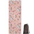thumbnail image 1 of Pink Unicorn Flamingo Pattern Hot Yoga Mat Towel Non Slip for Hot Yoga - Quick-Drying Yoga Mat Cover with 4 Corner Pockets with Travel Bag - Hot Yoga Towel Non Slip 70"x26", 1 of 6