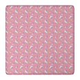 thumbnail image 1 of Pink Unicorn Heart Crescent Pattern Square Fitted Tablecloth with Elastic Edge,Square Table Cover,Washable Elastic Table Cover for Home Kitchen Party Decor 36"x36", 1 of 6