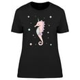 thumbnail image 1 of Pink Unicorn Seahorse And Stars T-Shirt Women -Image by Shutterstock, Female XX-Large, 1 of 2