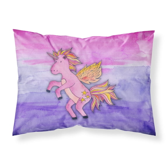 Pink Unicorn Watercolor Fabric Standard Pillowcase