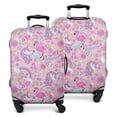 thumbnail image 1 of Pink Unicorns Flamingos Pattern Luggage Cover Fashion Suitcase Cover Baggage Covers Fit 25-28 Inch Luggage (Go Travel), 1 of 5
