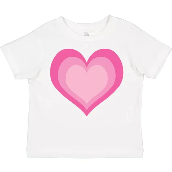 Pink Valentine Heart Toddler T-Shirt Valentines Day Cute Love Pretty Baby Clothing, Cute Baby Shirt, TODDLER SHORT SLEEVE TEE BELLA CANVAS 3001T