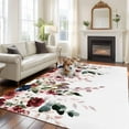 thumbnail image 1 of Pink Valentine's Day Area Rug 5x8 FT, Non Slip Bedroom Throw Carpet, Spring Floral Farmhouse Washable Soft Floor Carpet Non-Shedding Rug for Living Room Nursery Dorm Office, 1 of 9