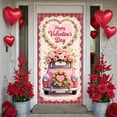 thumbnail image 1 of Pink Valentine's Day Banner Rose Decor Romantic Display Heart Shape Lace Border Heart Backdrop for Valentine's Day Party Romantic Date Wedding Decoration, 1 of 9