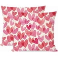thumbnail image 1 of Pink Valentine''s Day Pillow Covers 18X18 Set of 2 Heart for Valentines Day Decor Outdoor Modern Farmhouse Valentine Wedding Decorative Throw Pillows Cushion Case Decorations for Couch, 1 of 1