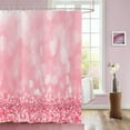 thumbnail image 1 of Pink Valentine''s Day Shower Curtain, Romantic Love Theme Pink Girly Bathroom Curtain Home Decor Waterproof Fabric Machine Washable with 12 Hooks, 1 of 6