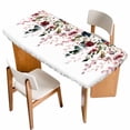 thumbnail image 1 of Pink Valentine's Day Table Cloths for 6 Foot Rectangle Tables, Spring Floral Farmhouse Patio Waterproof Elastic Fitted Tablecloths, Washable Rectangular Table Cover for Camping, 1 of 8