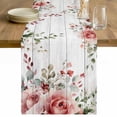 thumbnail image 1 of Pink Valentine's Day Table Runner 108 Inches Long Farmhouse Dress Scarves, Roses Spring Floral Wooden Farmhouse Dining Tablerunner for Coffee Table/Kitchen Island/Party Décor, 13" x 108", 1 of 8