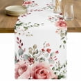 thumbnail image 1 of Pink Valentine's Day Table Runner 120 Inches Long Farmhouse Dress Scarves, Romantic Roses Spring Floral Dining Tablerunner for Coffee Table/Kitchen Island/Party Décor, 13" x 120", 1 of 8
