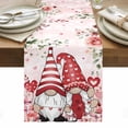 thumbnail image 1 of Pink Valentine's Day Table Runner - 48 Inch Long, Kitchen Dining Table Runner Dresser Scarves, Spring Floral Romance Roses Gnomes Farmhouse Decor for Coffee Tables Wedding Party Banquet, 1 of 8