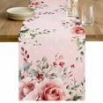 thumbnail image 1 of Pink Valentine's Day Table Runner 70 Inches Long Farmhouse Dress Scarves, Roses Romantic Art Spring Floral Dining Tablerunner for Coffee Table/Kitchen Island/Party Décor, 13" x 70", 1 of 8