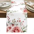 thumbnail image 1 of Pink Valentine's Day Table Runner - 90 Inch Long, Kitchen Dining Table Runner Dresser Scarves, Romantic Roses Spring Floral Farmhouse Decor for Coffee Tables Wedding Party Banquet, 1 of 8