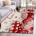 thumbnail image 1 of Pink Valentines Day Area Rugs 2.7'x5', Washable Small Throw Rugs for Kitchen Bedroom, Love Heart Eucalyptus Botanical Rustic Indoor Outdoor Rug Non-Slip Low Pile Carpet Runner Reversible Floor Mats, 1 of 8