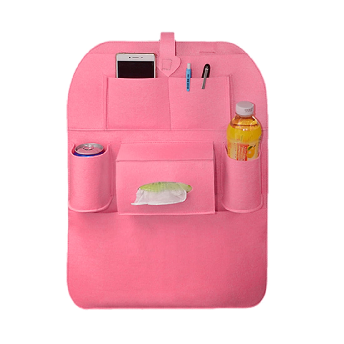 Pink Vehicle Multipurpose Seat Back Holder Interior Organizer Pocket