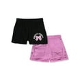thumbnail image 1 of Pink Velvet Girls' 2-Pack Positivity Fleece Shorts Color: multi Size: 2t, 1 of 1