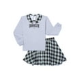 thumbnail image 1 of Pink Velvet Girls Long Sleeve Top and Skirt Set, Sizes 4-16, 1 of 3