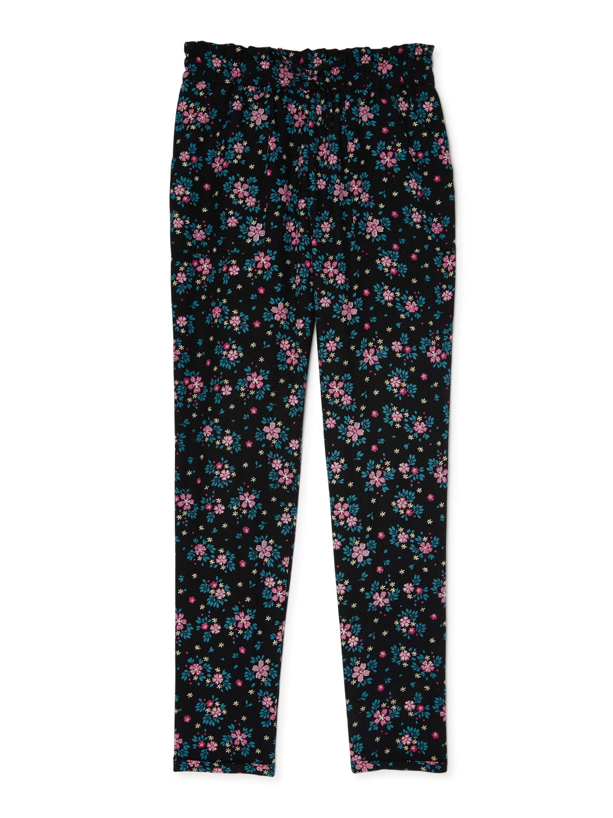 Pink Velvet Girls Paper Bag Floral Pants, Sizes 4-16 - Walmart.com