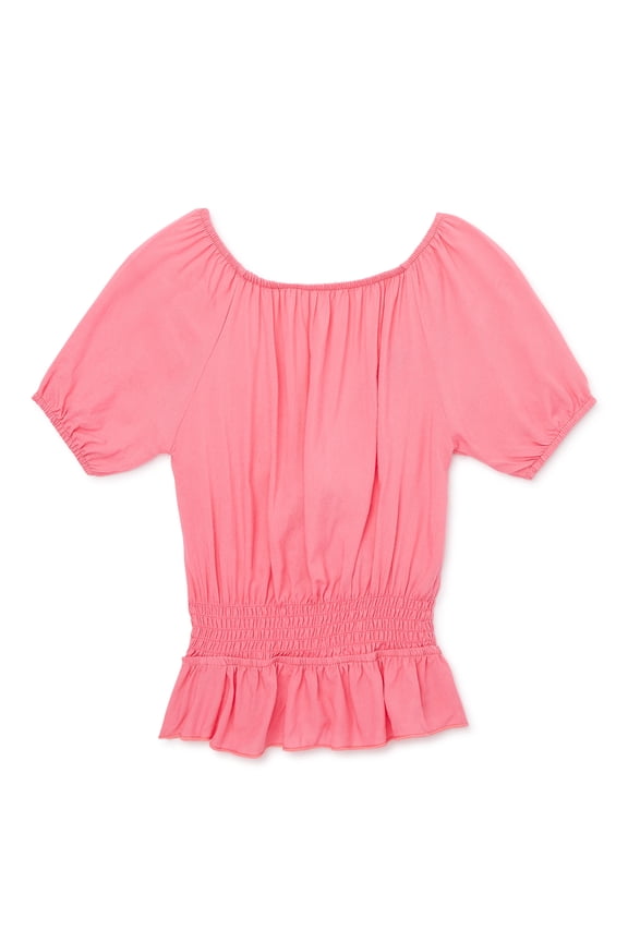 Girls Tie-Back Smocked Top, Sizes 4-16