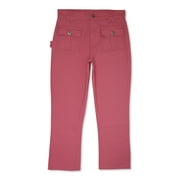 LORENCY Pink Velvet Girls Twill Flare Front Pocket Pant, Sizes 4-16