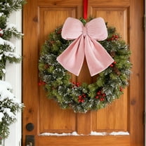 Pink Velvet Pink Oversized Bows Christmas Tree Decorations Velvet Xmas Ornaments Pink Bows Garland Decor for Christmas Tree, Wreath, Gift Wrapping, Birthday Party, Holiday Decor