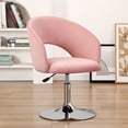 Pink Velvet Vanity Chair Vanity Stool Height Adjustable Accent Chair ...