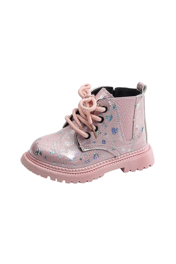 Pink Versatile Girls Boots With Heart Accents And Durable Build For All Activities, Comfortable Fit For Comfort, Supportive Arch For Long Wear