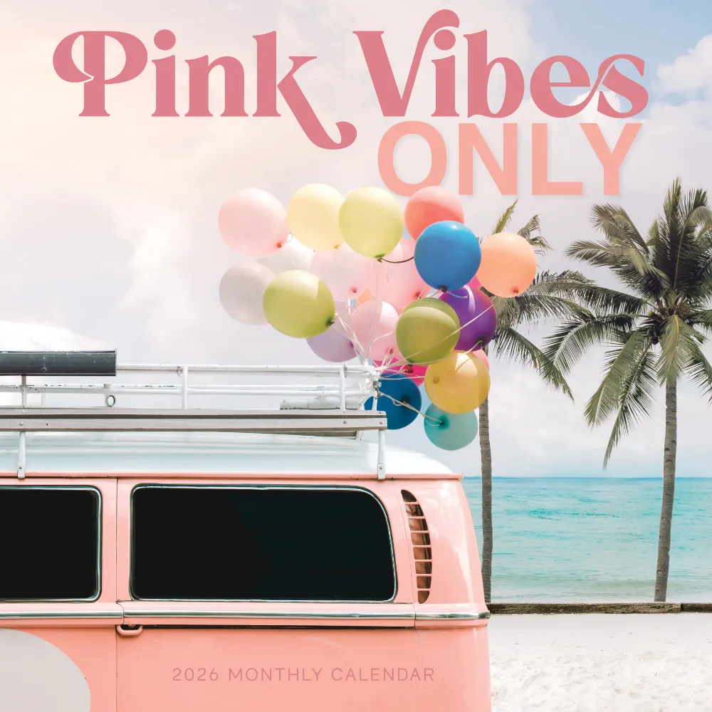 Pink Vibes Only Calendar 2026 | 12" x 24" Barbiecore Wall Calendar 16 ...