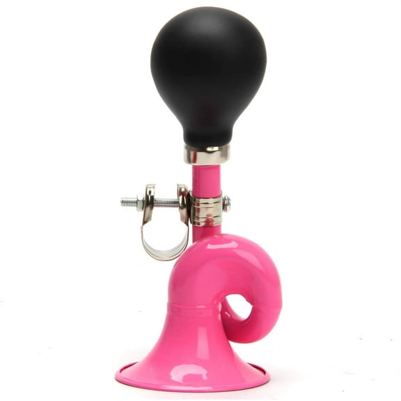 Pink Vintage Metal Bugle Horn Children's Bicycle / Car / Golf Cart Siren Classic Twist Design
