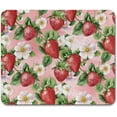 thumbnail image 1 of Pink Vintage Strawberry Mouse Pad, Cute Strawberry Square Mouse Pad for Desk, Girly Desk Accessories, Pink Office Supplies and Accessories, Gifts for Girls Women, 8x8 Inch, 1 of 5