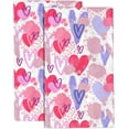 thumbnail image 1 of Pink and Violet Hearts Hand Towels,Abstract Modern Hand Towels for Bathroom Set of 2 Bathroom Hand Towels Soft Absorbent Decorative Hand Towels for Kitchen Yoga Home Decor 14 x 28 in, 1 of 6