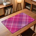 thumbnail image 1 of Pink And Violet Plaid Placemats 70x50cm Non-Slip Desk Mat Table Protector Durable Diatomaceous Rounded Corners, Washable Table Pad for Home Office Made in USA, 1 of 7