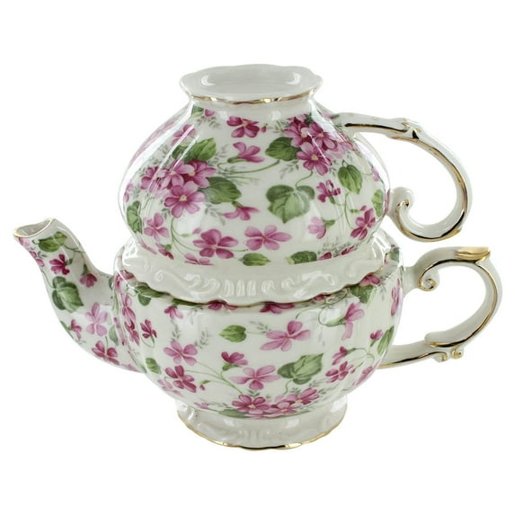 Pink Violet Porcelain - Tea for One