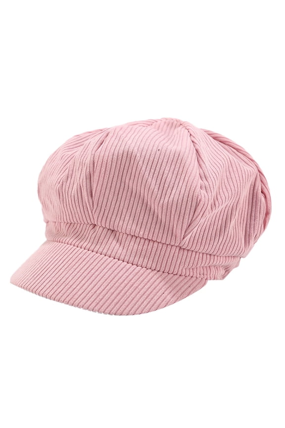 Pink Visors Vintage Women Winter Solid Hat Beret Cap Korean Painter Newsboy Berets