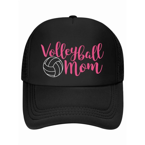 Pink Volleyball Mom Baseball Cap