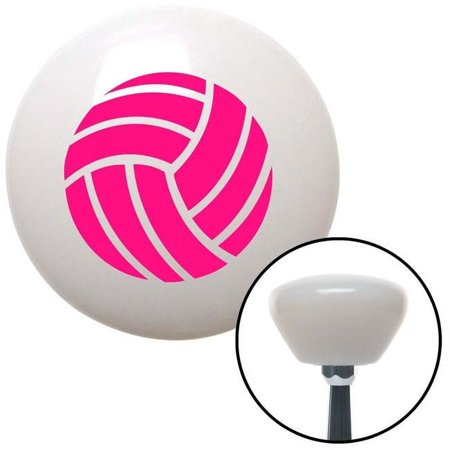 Pink Volleyball White Retro Shift Knob with M16 x 1.5 Insert Shifter Auto Manual