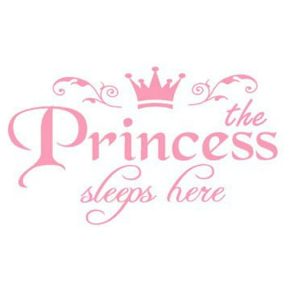 Pink Wall Stickers Princess Room Wall Decals Decor Removable DIY Mural Art Words Stickers For Kids Girls Bedroom Living Room Nursery Home Background Decoration