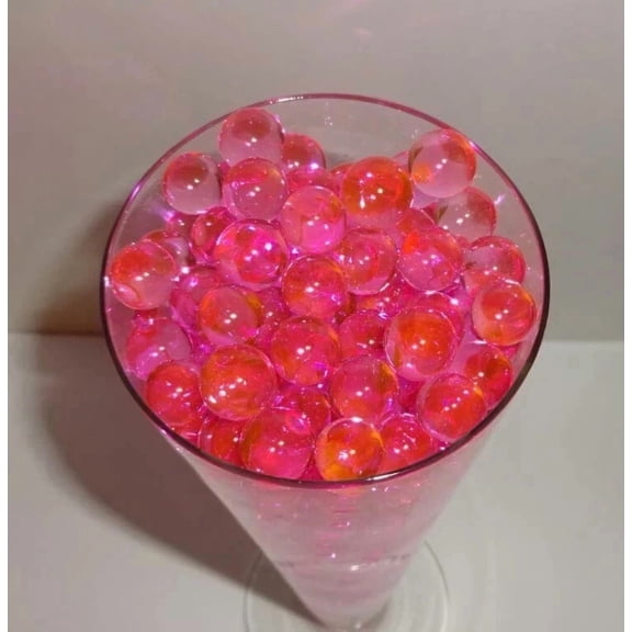 Pink Water Beads - Vase Fillers for Use with LED wedding party Water Submersible Lights , Tea Lights & Floating Candles