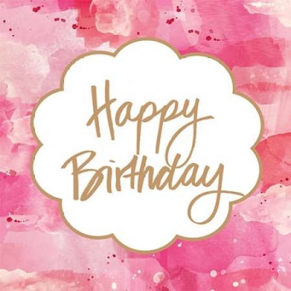 Pink Watercolor Birthday Canvas Art - Linda Woods (24 x 24)