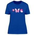 thumbnail image 1 of Pink Watercolor Butterflies T-Shirt Women -Image by Shutterstock, Female Small, 1 of 2