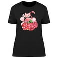 thumbnail image 1 of Pink Watercolor Floral Flamingo Tee Women's -Image by Shutterstock, 1 of 2