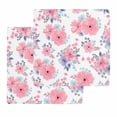 thumbnail image 1 of Pink Watercolor Floral Kitchen Dish Towels for Drying Dishes Set of 2, Spring Flower Abstract Art Waffle Weave Microfiber Hand Tea Bathroom Towels Quick Dry & Absorbent Towel 12x12, 1 of 7