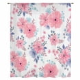 thumbnail image 1 of Pink Watercolor Floral Sheer Curtains 54 Inches Long, Spring Flower Abstract Art Light Filering Curtains, Breathable Simi Curtain Privacy Drapes for Kitchen Bathroom Small Window Treatment, 1 of 9