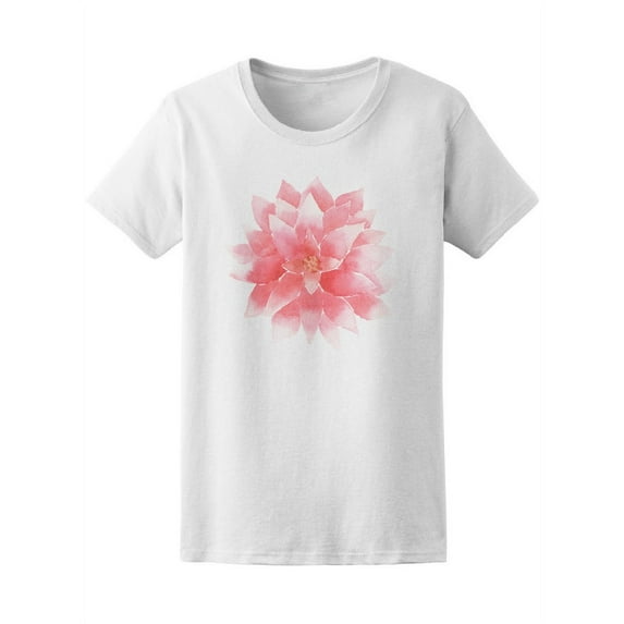 Pink Watercolor Lotus Flower Women's Tee - Image by Shutterstock