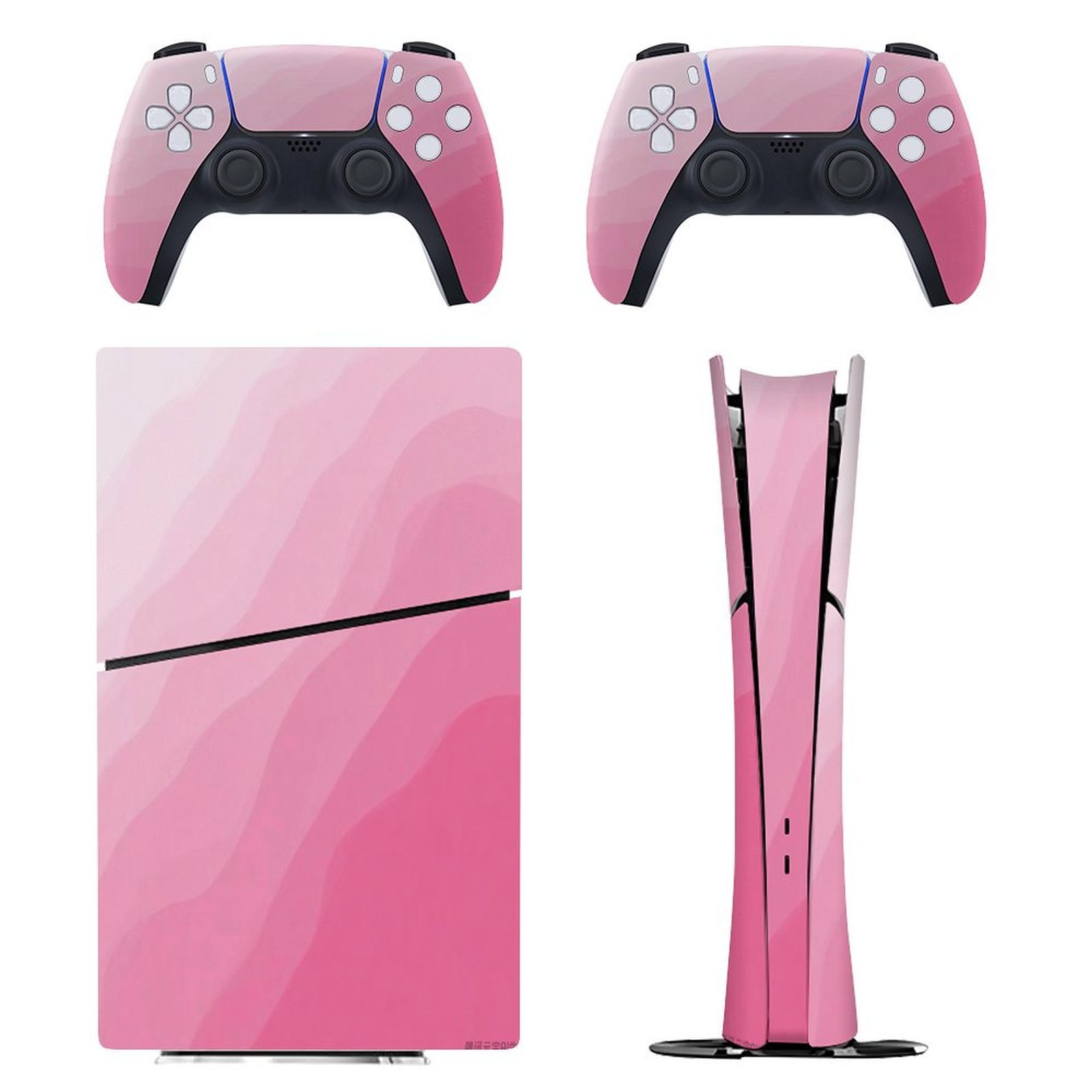Pink Wave Texture Background PS5/PS5 Slim Digital Disc Skin Sticker For ...