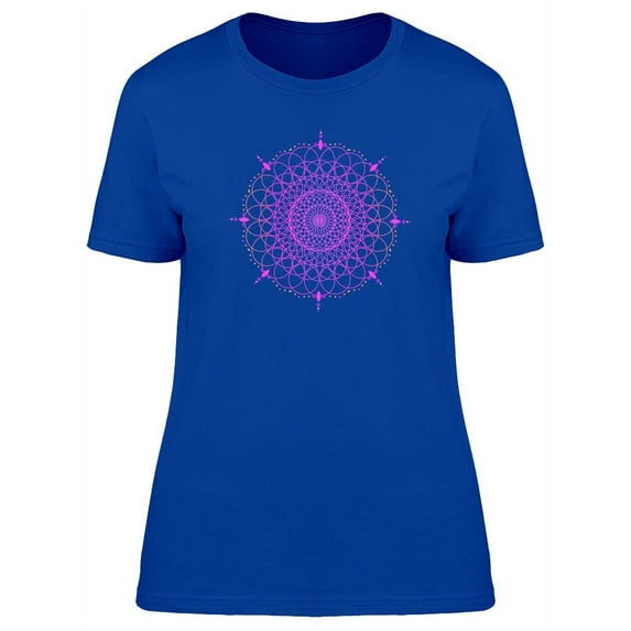 Pink Wavy Mandala T-Shirt Women -Image by Shutterstock, Female Medium