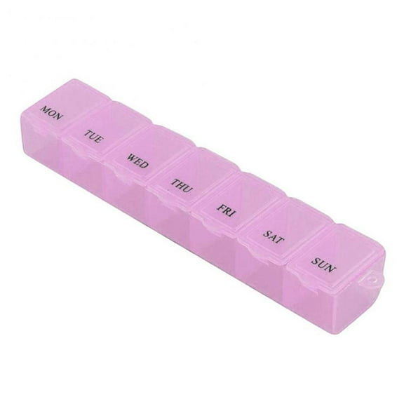 Pink Weekly Pill Box Travel Box Tablet Holder Medicine Dispenser Boxe Hot Y5
