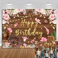 thumbnail image 1 of Pink Western Cowgirl Birthday Backdrop, Rustic Wood Board Horse Pink Floral Hat Boots Backdrop Photography for Cowgirl, Pink Wild Western Party Banner Photo Booth Studio Props Backdrops,7X5ft, 1 of 5