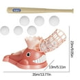 thumbnail image 1 of Pink Whale Baseball Launcher Automatic Ejection Training Set with 6 Balls for Indoor Outdoor Sports, 1 of 5