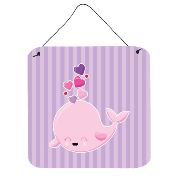 Pink Whale Wall or Door Hanging Prints