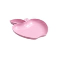 thumbnail image 1 of Pink Wheat Straw Apple Plates Creative Living Room Fruit Snack Dry Fruit Tableware Dumpling Plates With Vinegar Dish Plastic Pink 8.46X6.89X0.98 Inches, 1 of 7